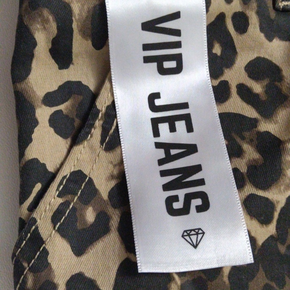 VIP Jeans Women's cargo pants animal print Print Wide Leg Brown Black New 15/32 - Picture 6 of 8